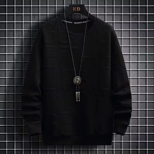 Men'S Sweatshirt Loose-Fit Casual Versatile Top Korean Style round Neck Pullover Shirt New 2022 Spring Autumn Hoodies