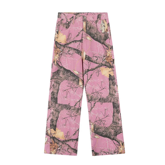 Harajuku Branches Patchwork Baggy Cargo Pants for Men and Women Streetwear Straight Retro Casual Denim Trousers Oversized