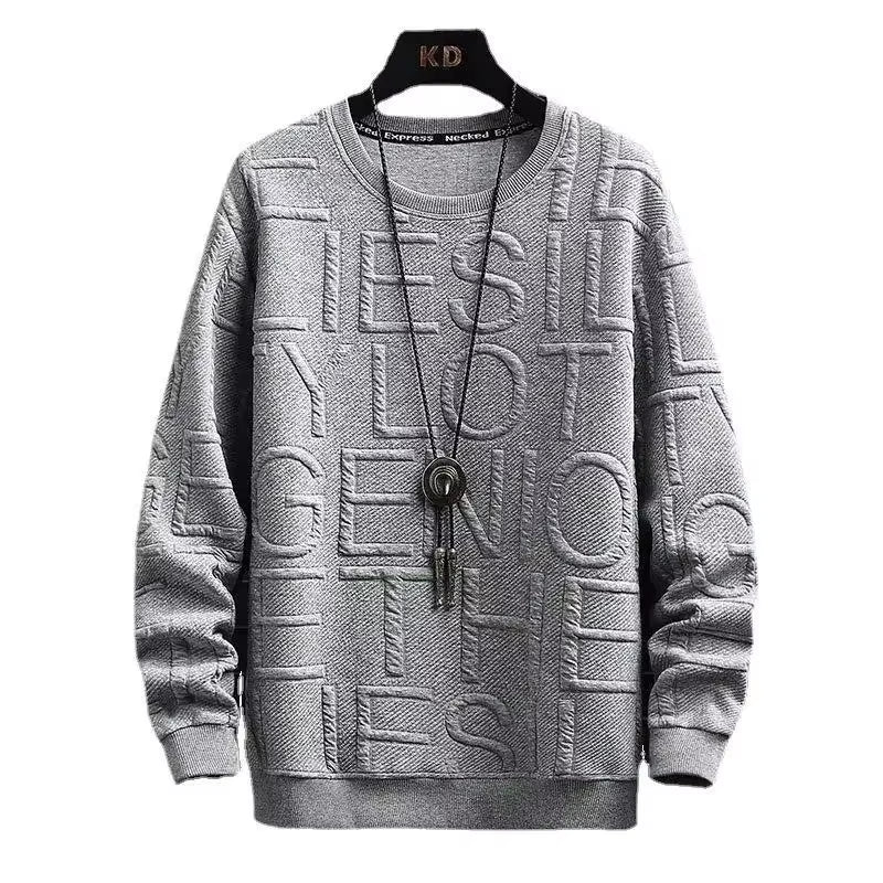 Men'S Sweatshirt Loose-Fit Casual Versatile Top Korean Style round Neck Pullover Shirt New 2022 Spring Autumn Hoodies